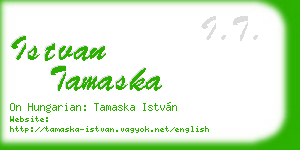 istvan tamaska business card