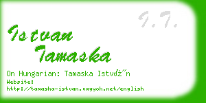 istvan tamaska business card